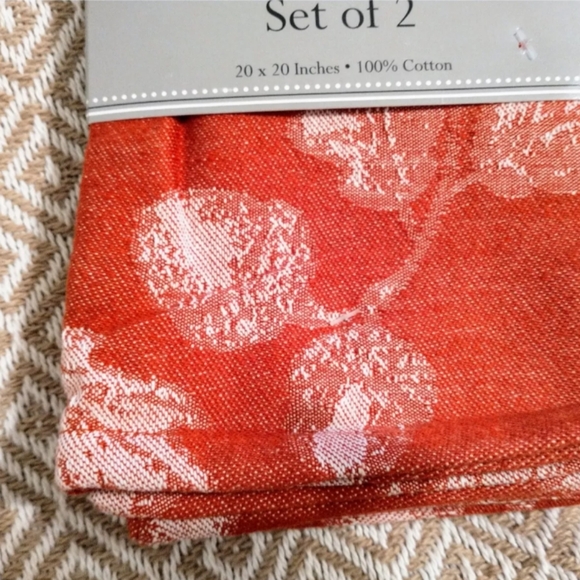 Autumn Fall Cotton Napkins Set Of 2 - Picture 5 of 6